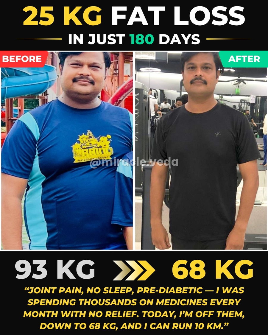 Manish transformation — Miracle Veda client